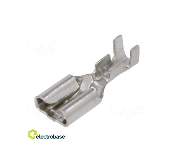 Tip: flat; 6.3mm; 0.8mm; female; 1÷1.5mm2; crimped; for cable; brass