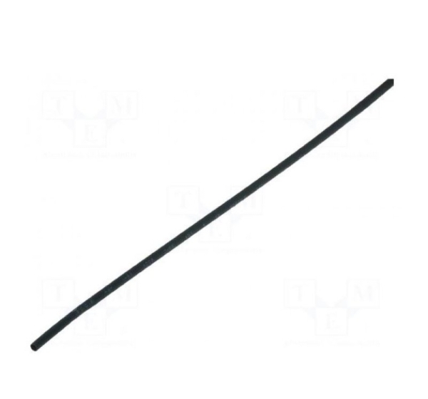 Heat shrink sleeve; glueless; 2: 1; 2.4mm; L: 1m; black; polyolefine