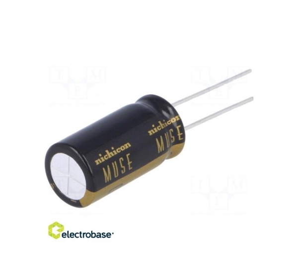 Capacitor: electrolytic; THT; 47uF; 50VDC; ¨10x16mm; Pitch: 5mm