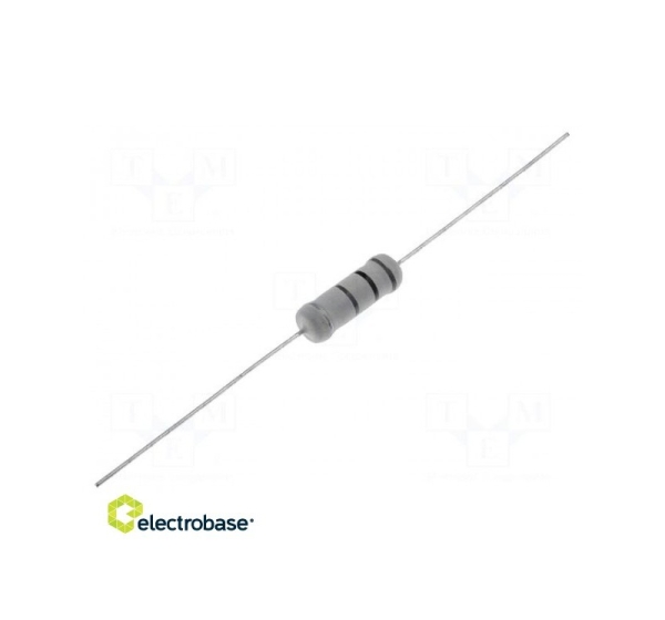 Rezistors: metāla oksīds | THT | 220? | 5W | ±5 % | Ø6x17mm | aksiāls