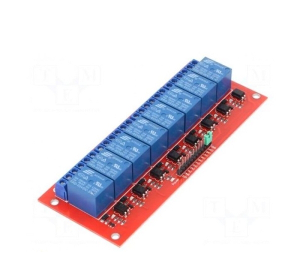Modulis: relejs | Kanāli: 8 | 5VDC | maks.250VAC | 10A