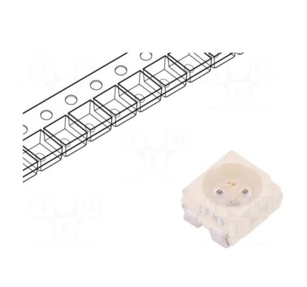 LED SMD 3528,PLCC4 sarkans