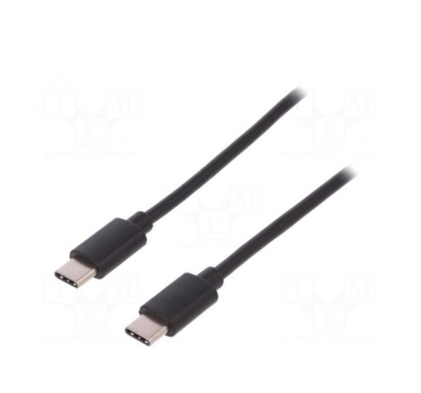 Kabelis | USB 2.0 | abas puses, USB C spraudnis | niķelēts | 1,8 m | melns