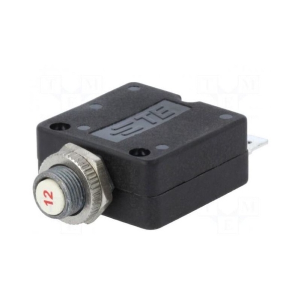 Circuit breaker; Urated: 250VAC; 50VDC; 12A; SPST-NC; Poles: 1