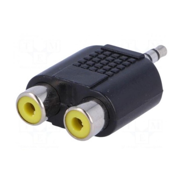 Adapteris | Jack 3,5 mm spraudnis, RCA ligzda x2 | stereo