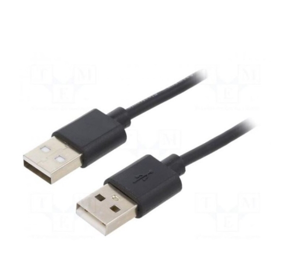 Kabelis | USB 2.0 | USB A spraudnis, abas puses | niķelēts | 3 m | melns