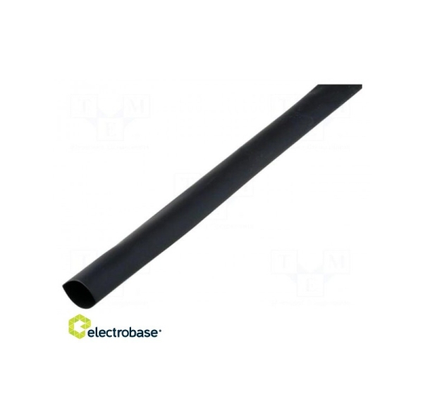 Heat shrink sleeve; 4: 1; 8mm; L: 1m; black; polyolefine; -55÷125°C