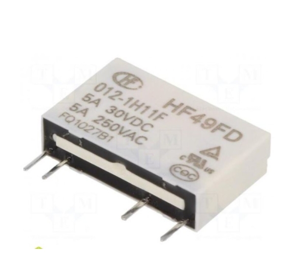 Relejs: elektromagnētiskais | SPST-NO | Spole: 12VDC | 5A/250VAC | 5A/30VDC