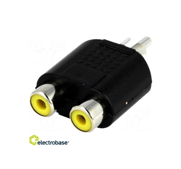T adapteris | RCA ligzda x2,RCA spraudnis | mono