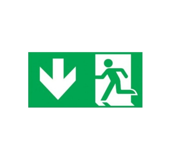 Pictogram DOWN 30x15cm for ORION plane double-sided E9