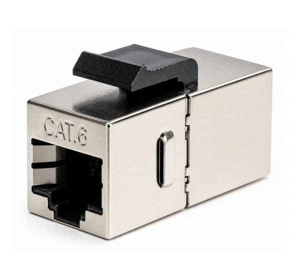 ElectroBase ® Savienotājs-Adapteris 2xRJ45 konektoriem, CAT5E, CAT6, Ekranēts, Keystone