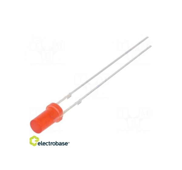 LED 3 mm sarkans 68÷100mcd