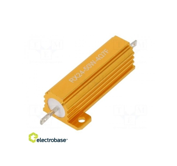 Resistor: wire-wound; with heatsink; 4.7?; 50W; ±1%; 50ppm/°C