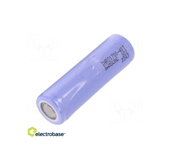 Akumulators: Li-Ion 21700 3,6 V 4000 mAh