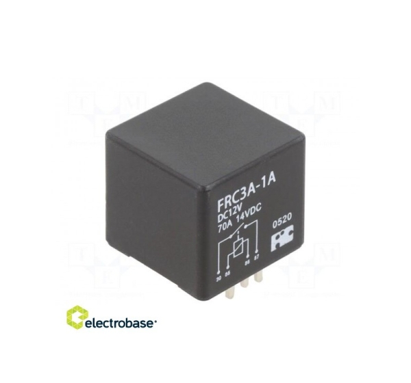 Relay: electromagnetic; SPST-NO; Ucoil: 12VDC; 70A; automotive