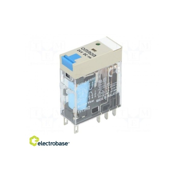 Relay: electromagnetic; DPDT; Ucoil: 24VDC; 5A/250VAC; 5A/30VDC