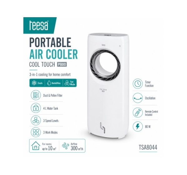 Teesa™ Portatīvais gaisa klimatizators tālvadības pulti (300m3/h)