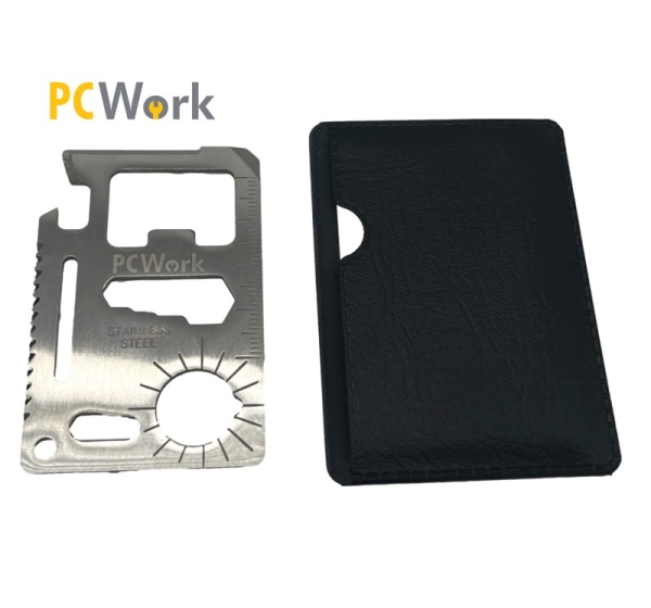 PCWork Multifunkcionāls instruments, 11 vienā, Credit Card dizains