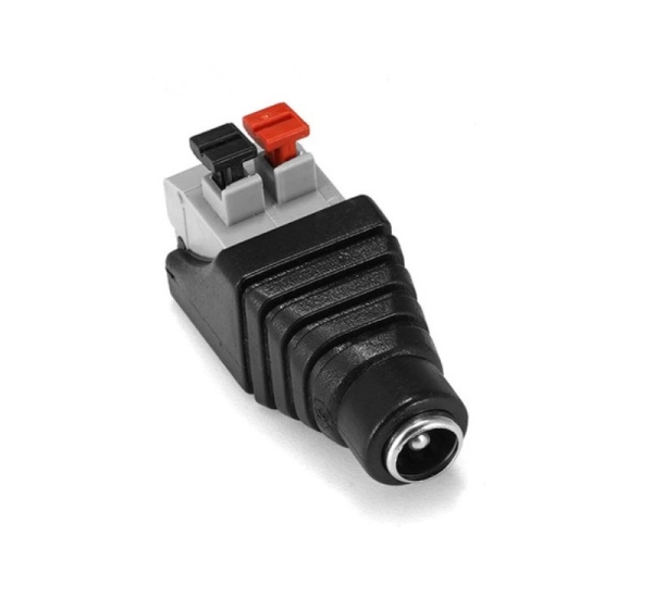ElectroBase ® Premium 5.5x2.1mm DC Ligzda | 12V/24V | 2 Pin Press Type | Bezinstrumenta montāžai