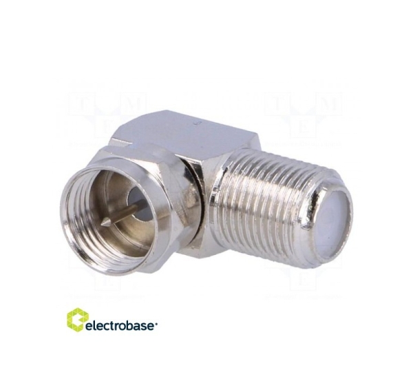 Coupler | F socket,F plug | angled 90°