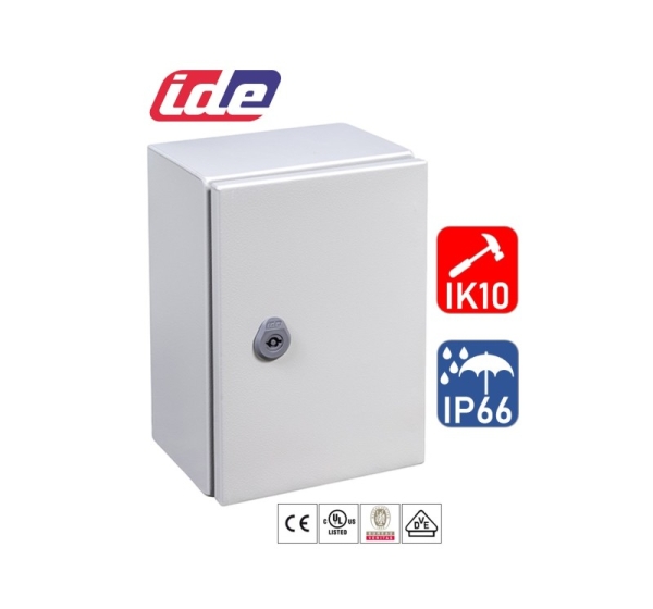 IDE ELECTRIC, S.L. IDE ARGENTA Шкаф металлический 300х300х200, IK10, IP66 RAL7035