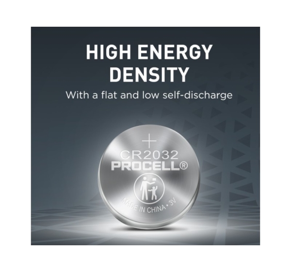 Procell ® CR2032 baterijas 3V Duracell Procell litija 2032 1 gb.