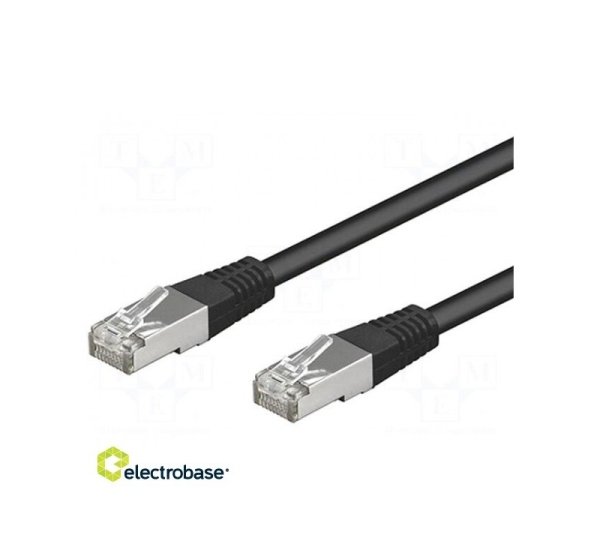 Patch cord | SF/UTP | 5e | stranded | CCA | PVC | black | 1.5m | 26AWG