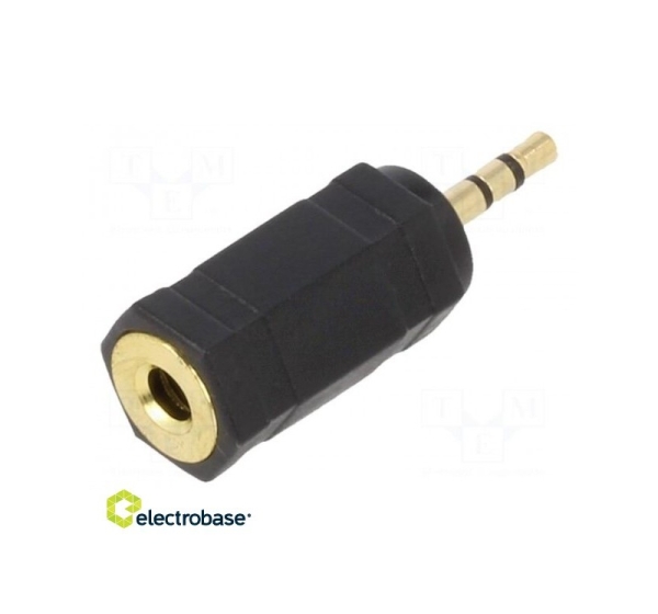 Adapter; Jack 2.5mm 3pin plug,Jack 3.5mm socket; black