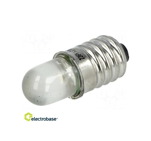 LED lampa balta | E10 | 230VAC | 1100÷1600 mcd