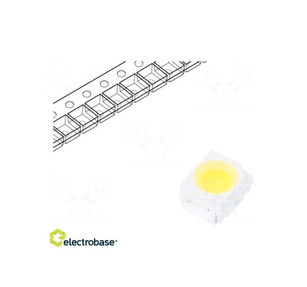 LED; SMD; 3528,PLCC2; white neutral; 3500÷5300mcd; 3950-4600K; 70