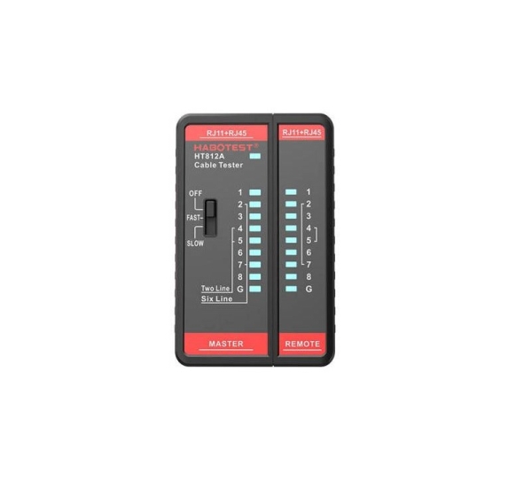 ElectroBase ® Kompakts LAN kabeļu testeris | RJ45 un RJ11 porti | HT812A