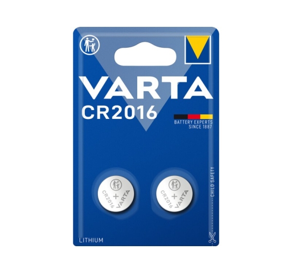 VARTA ® Аккумуляторы CR2016 Varta lithium 6016 в упаковке 2 шт.