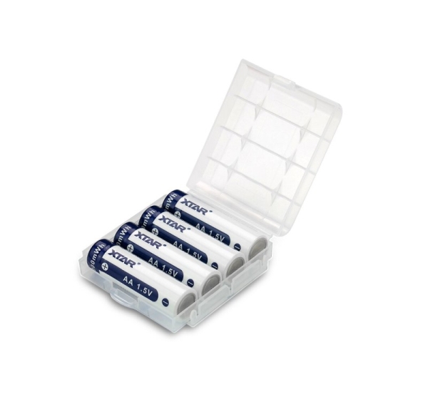 XTAR ® Akumulators AA R6 14500 2200/2000mAh 1.5V XTAR Li-ion iep. box 4gb.