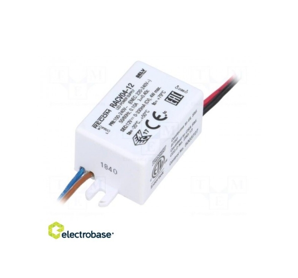Power supply: switched-mode LED 4W 12VDC