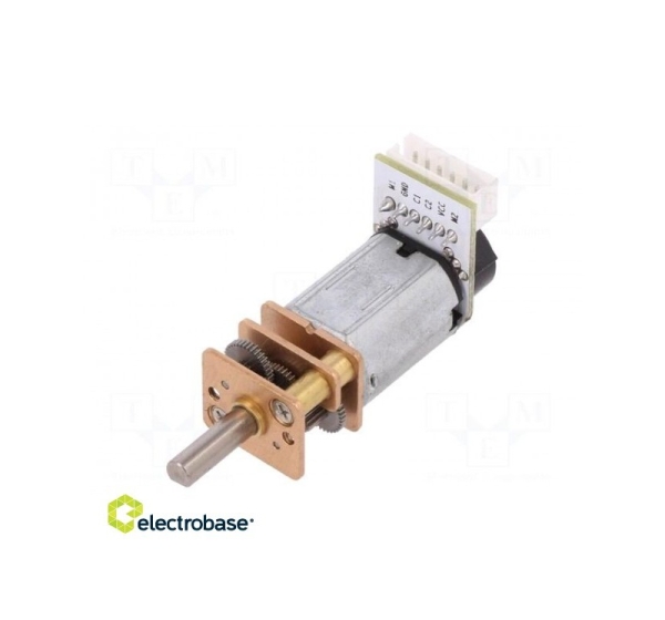 Motor: DC; with encoder,with gearbox; 6VDC; 170mA; Shaft: D spring
