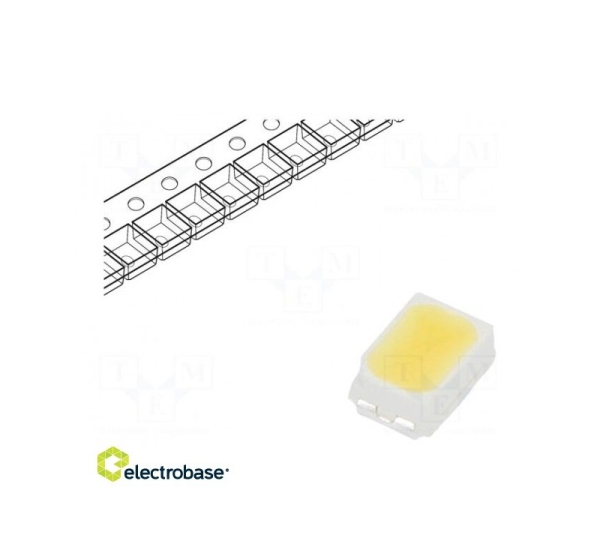 LED; SMD; 3020,PLCC2; white cold; 2550÷3500mcd; 5550-6040K; 90