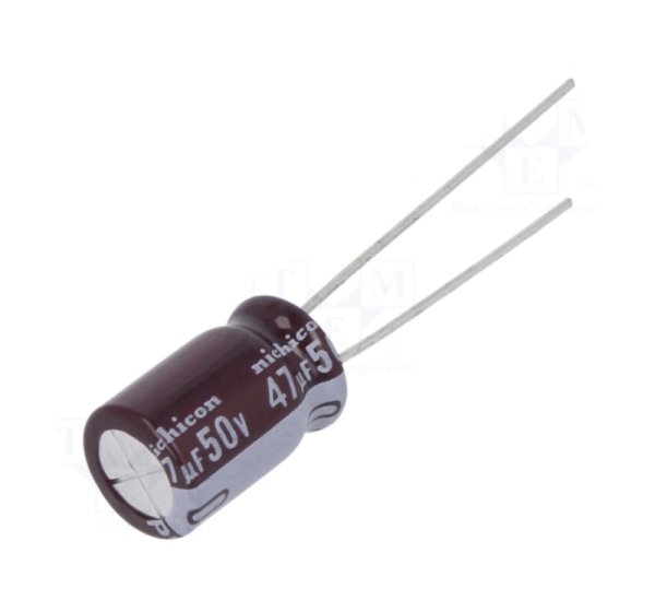 Capacitor: electrolytic; low ESR; THT; 47uF; 50VDC; ¨8x11.5mm; ±20%