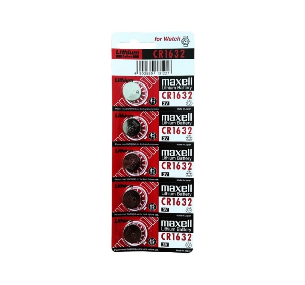 Maxell CR1632 baterijas Maxell litija - iepakojumā 5 gb.