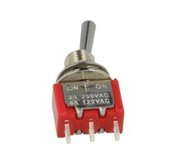 Switch: toggle; Pos: 3; SP3T; ON-OFF-ON; 2A/250VAC; 5A/28VDC
