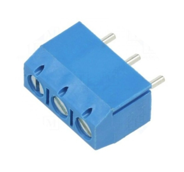 PCB terminal block | angled 90° | 5mm | ways: 3 | on PCBs | terminal