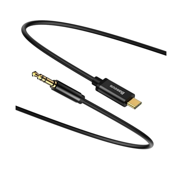 BASEUS Baseus Audio cable USB-C to mini jack 3,5mm, 1.2m (Black) CAM01-01