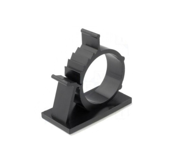 Self-adhesive cable holder; 22.2÷25.4mm; polyamide; black
