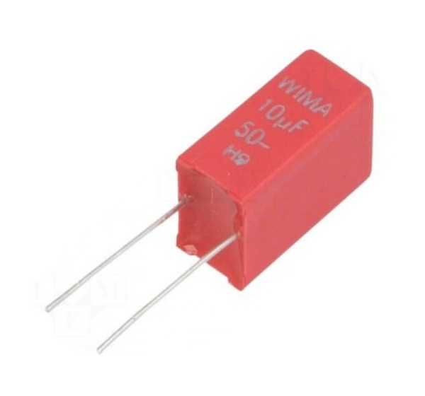 Capacitor: polyester; 10uF; 30VAC; 50VDC; Pitch: 5mm; ±10%