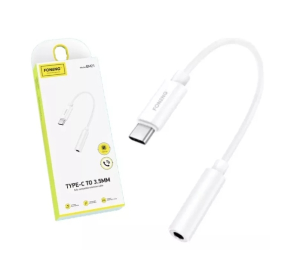 Audio kabeļa 3,5 mm ligzda ar USB-C tipa spraudni | Foneng BM21
