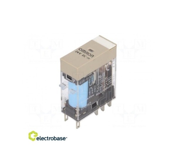 Relejs: elektromagnētisks; DPDT; Ucoil: 24VDC; 5A/250VAC; 5A/30VDC