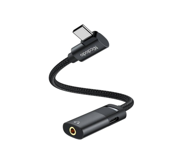 Adapteris USB-C uz AUX Stereo 3.5mm Jack + USB-C ligzda | 60W PD