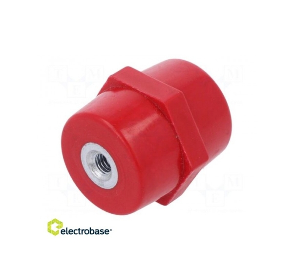 Support insulator; L: 20mm; ¨: 15mm; Uoper: 400V; UL94V-0; Ubr: 15kV