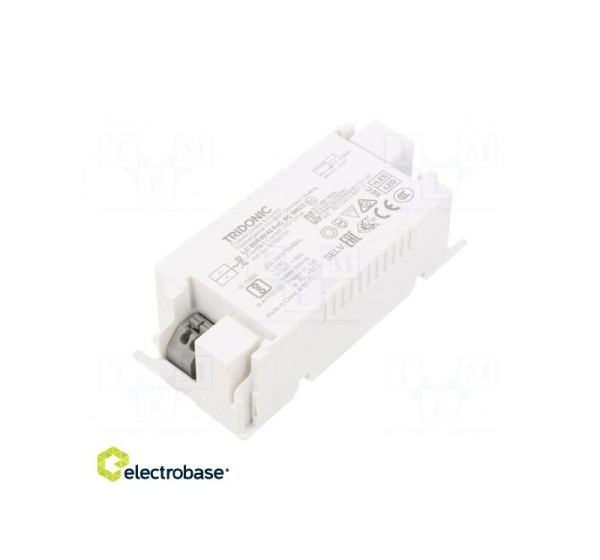Power supply: switched-mode; LED; 25W; 27÷43VDC; 500mA; 198÷264VAC