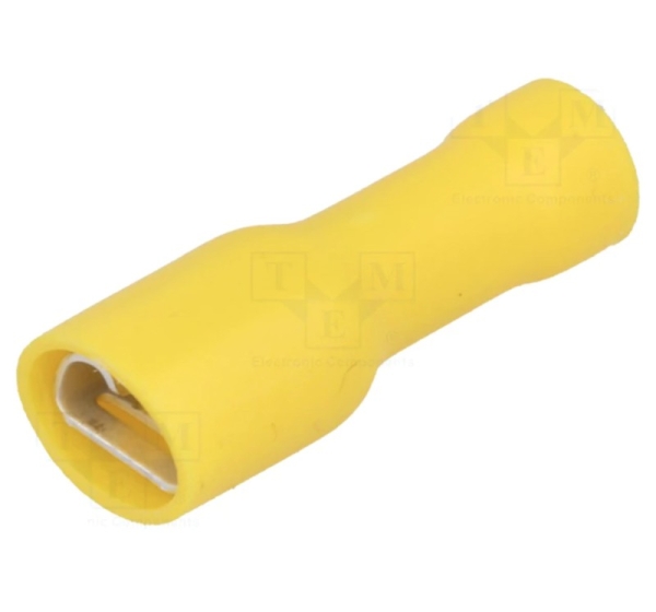 Terminal: flat; 6.3mm; 0.8mm; female; 4÷6mm2; crimped; for cable