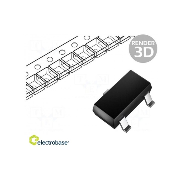 Transistor: NPN; bipolar; 45V; 0.5A; 250mW; SOT23